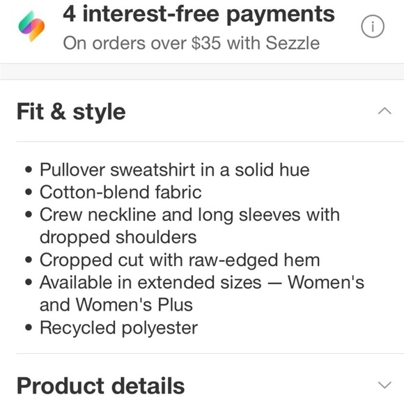 Women's Cropped Sweatshirt - Wild Fable
Gray - Picture 6 of 9